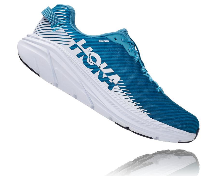 Running Shoes Mens - Hoka One One Rincon 2 - Blue/White - GFYLSJX-63